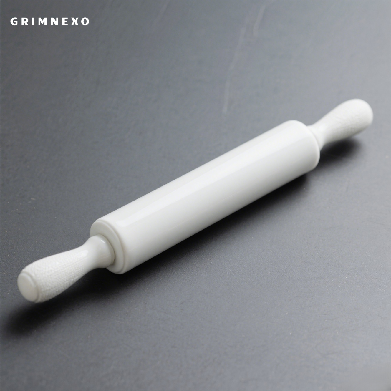 Ergonomic ceramic rolling pin with comfortable handles