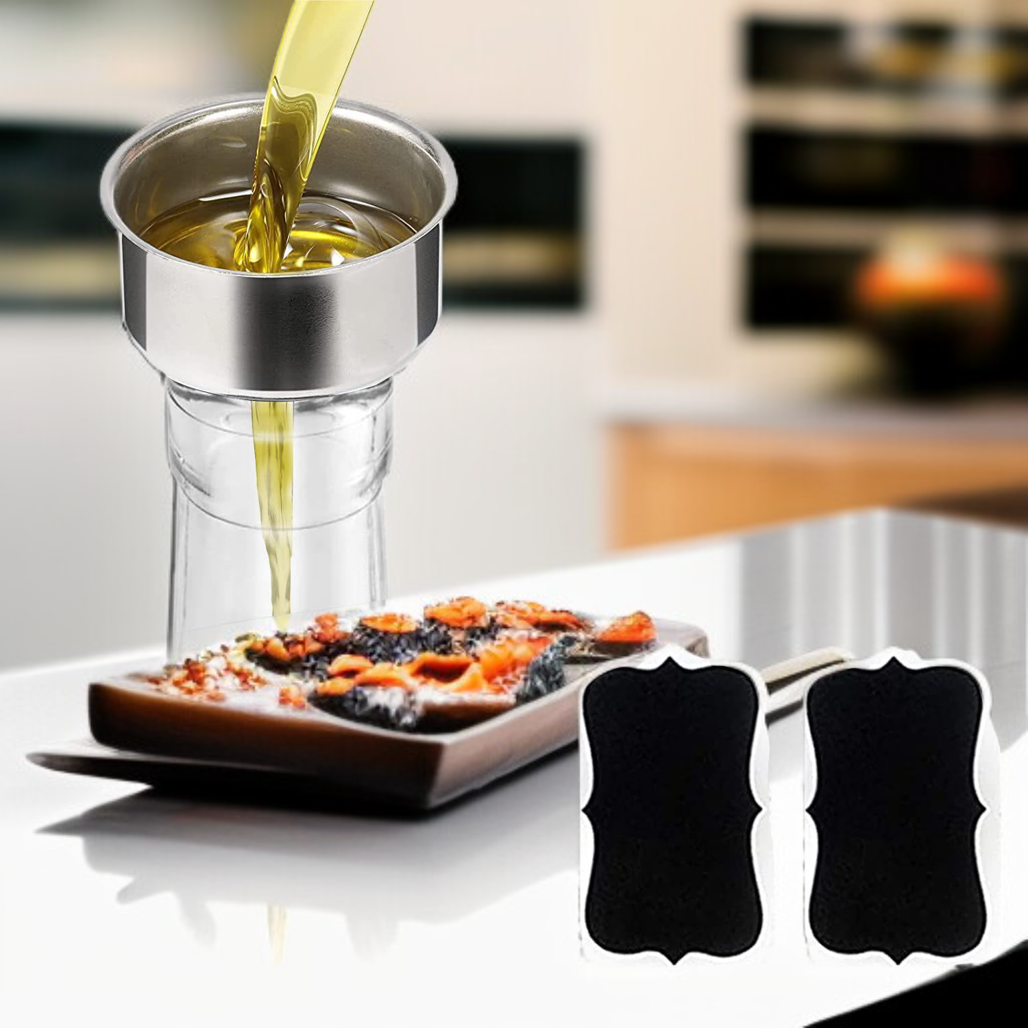 Stilvolle Weinflasche für die Küche