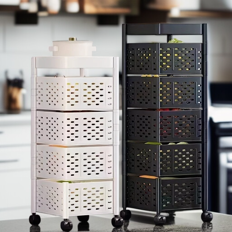 Small Kitchen Multi-use Storage Basket Rotatable Fruit & Vegetable Bin