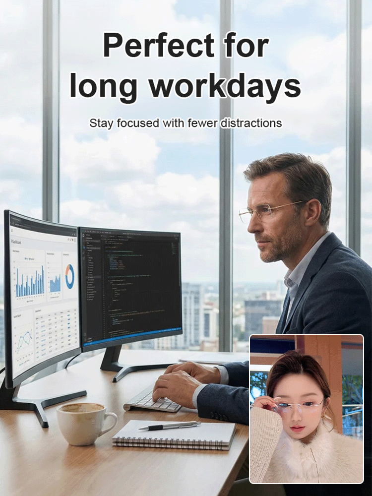 【All-day Wear Without Pressure】Intelligent Ultra-light Frameless Glasses