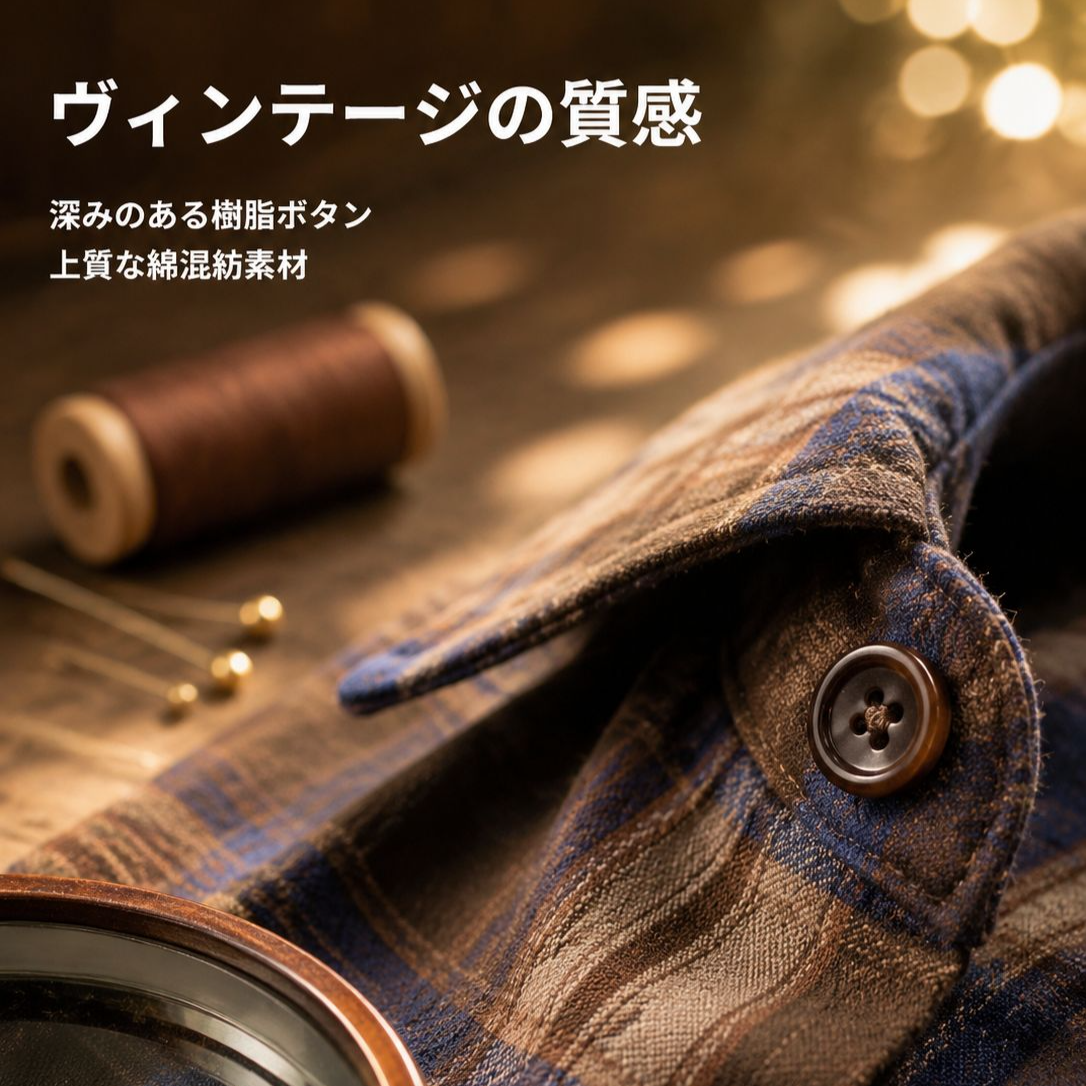 レトロで合わせやすいカジュアルシャツ