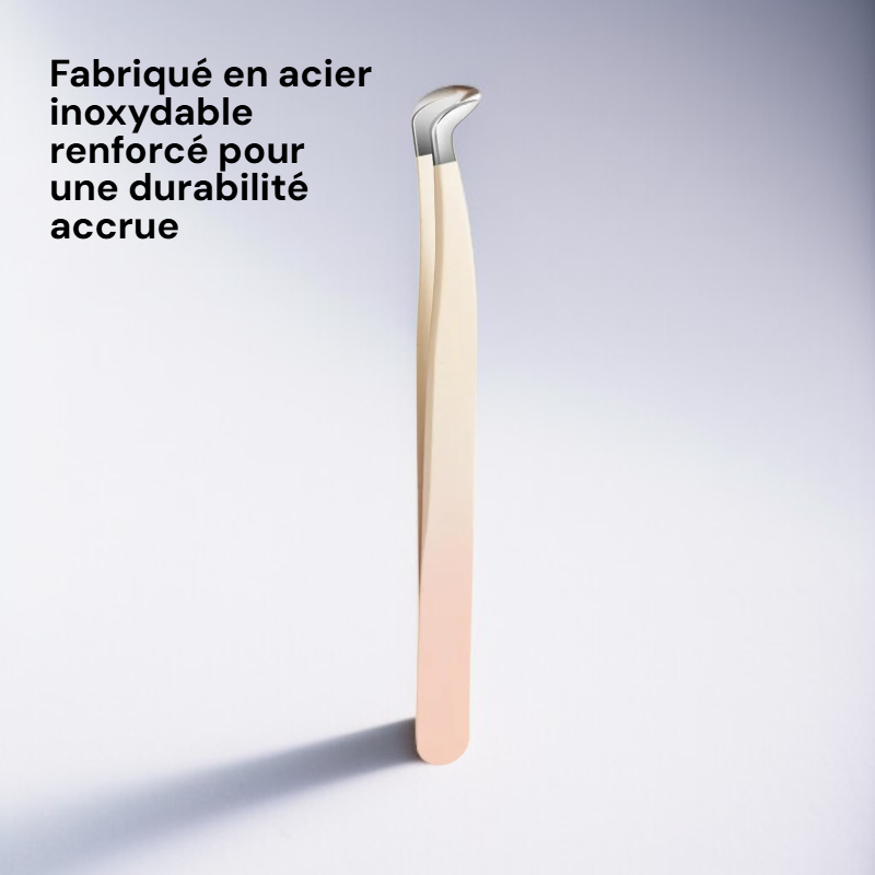 Pince à cils en acier inoxydable renforcé