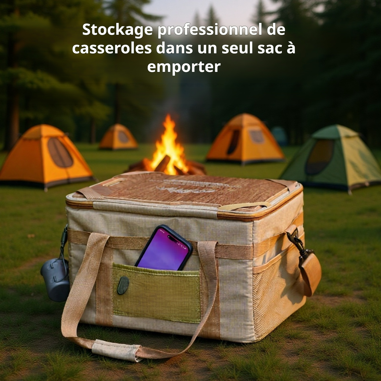 Sac de camping multifonction avec table intégrée