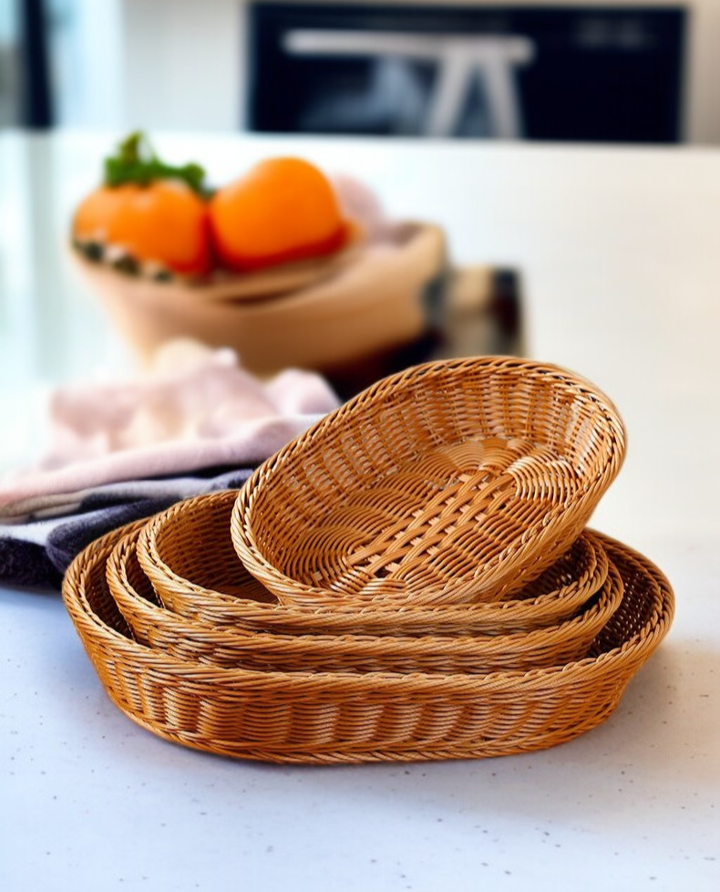 친환경 천연 소재 바구니 주방 수납