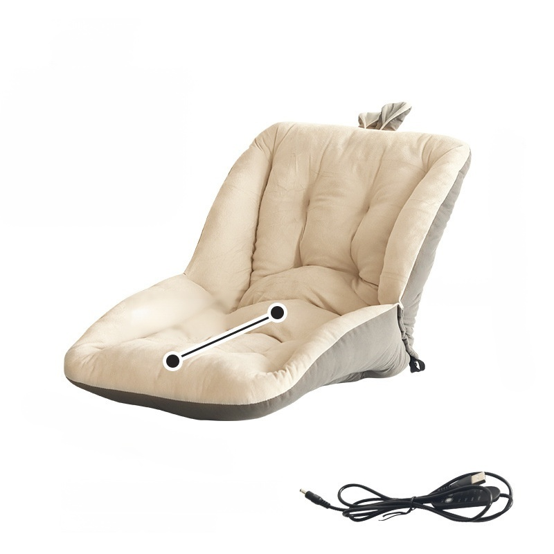 Seat cushion backrest integrated electric heating waist cushion