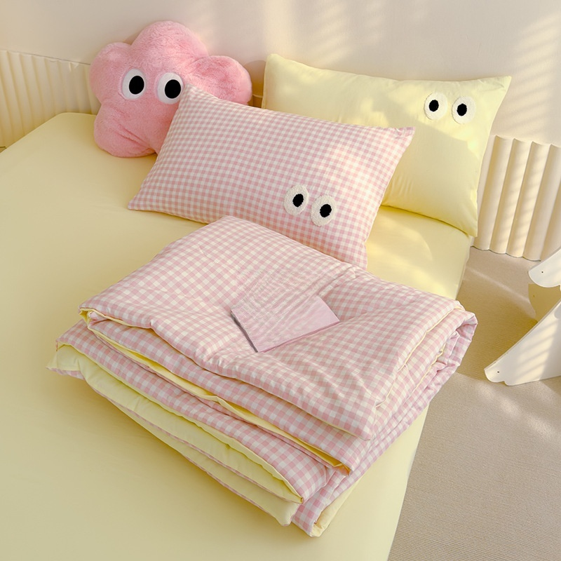 ผ้าห่มบางไฟเบอร์ถั่วเหลือง ผ้าห่มเครื่องปรับอากาศฤดูร้อน ลายตารางสำหรับแม่และเด็ก