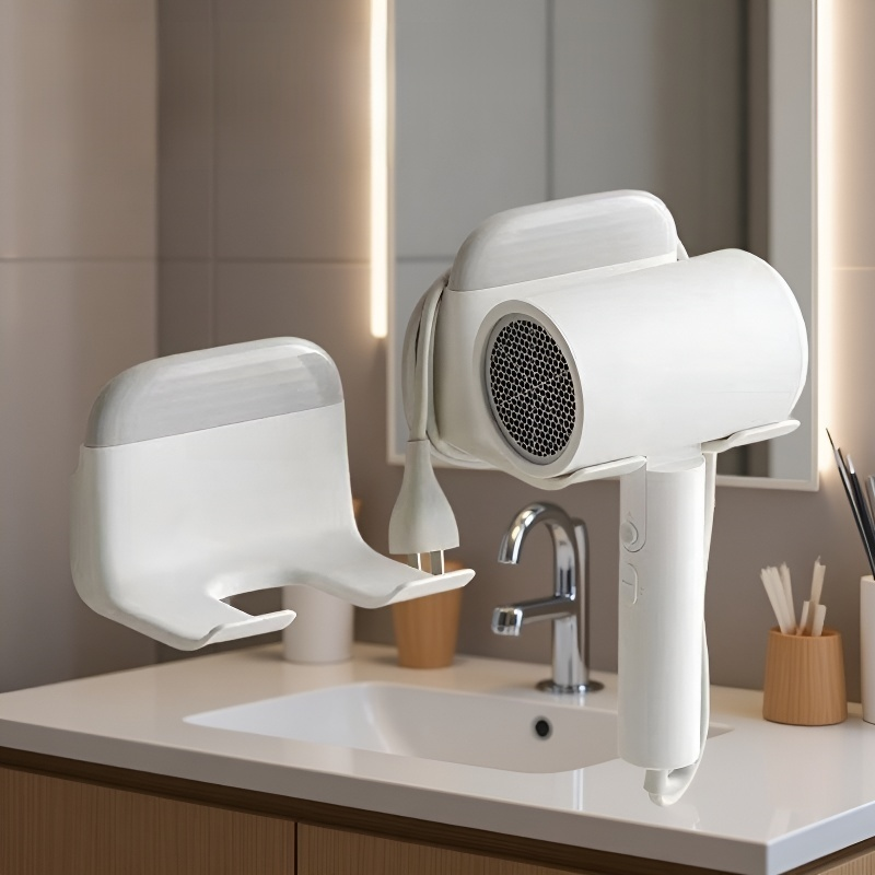 욕실 화장실 겸용 드라이기 수납 선반