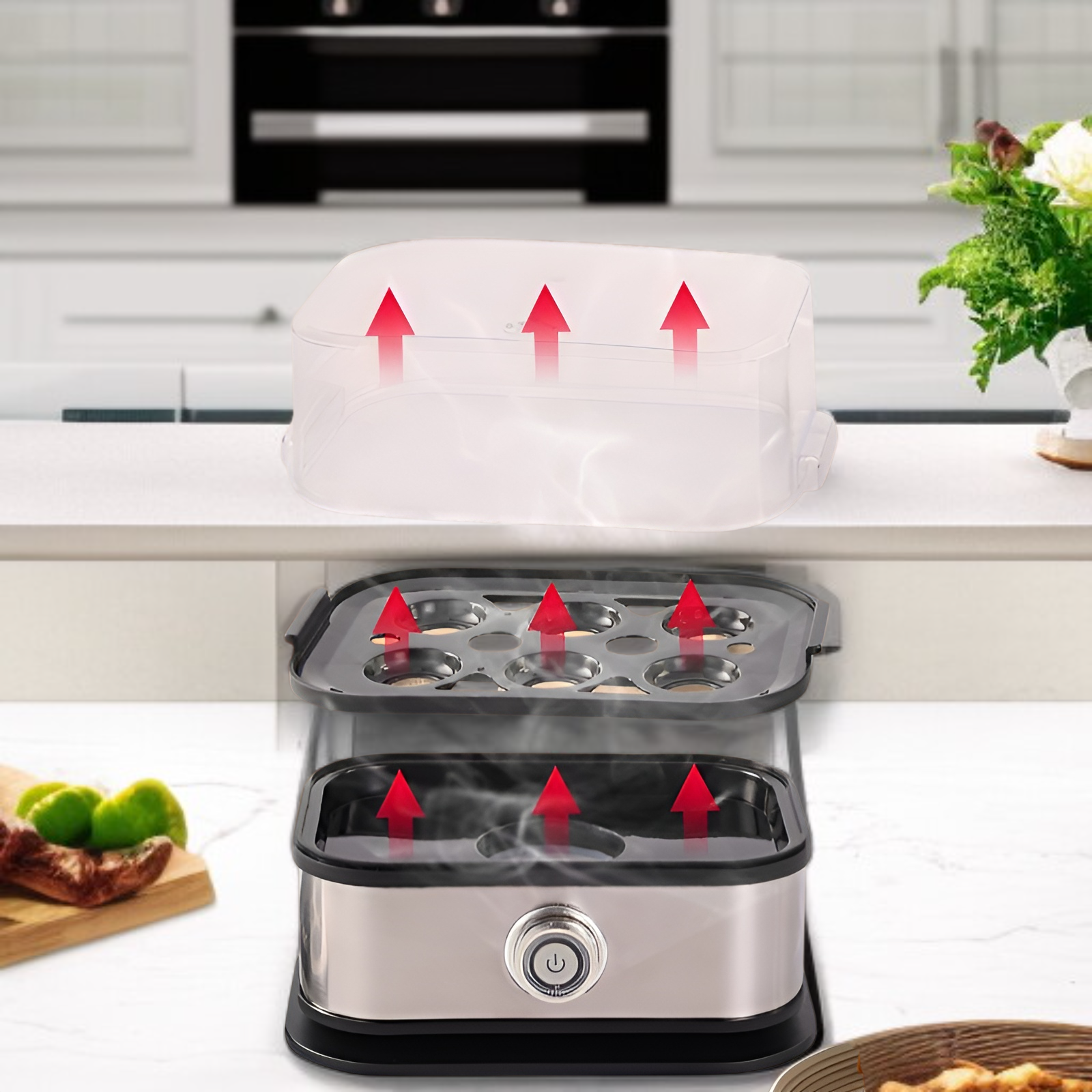 스테인리스 스틸 계란 찜기