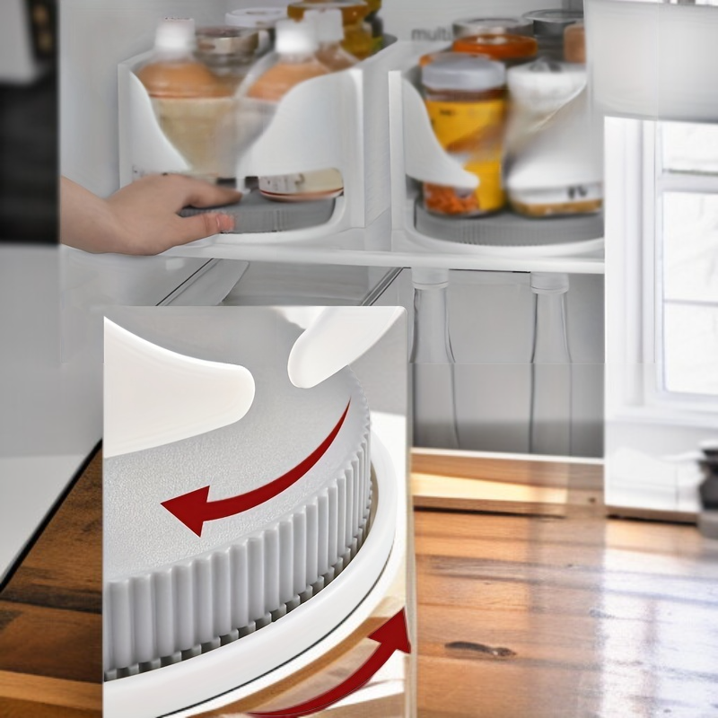 Household Rotating Organizer with Safety Pad for Seasoning, Beverage, and Beer