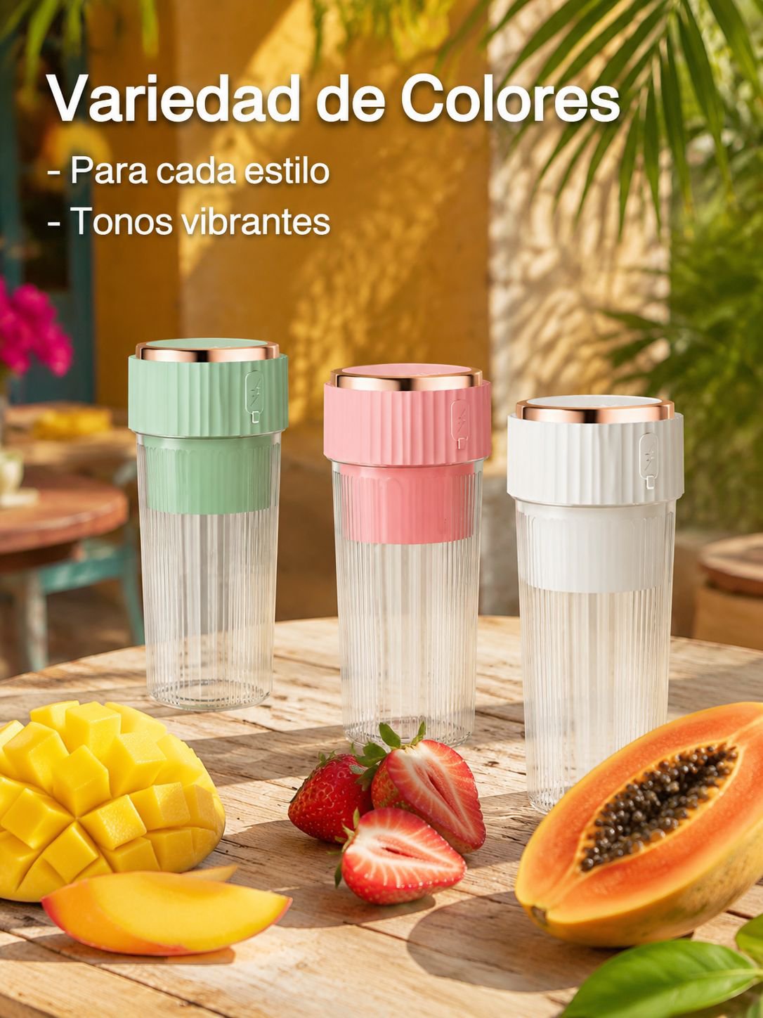 Vaso exprimidor portátil recargable