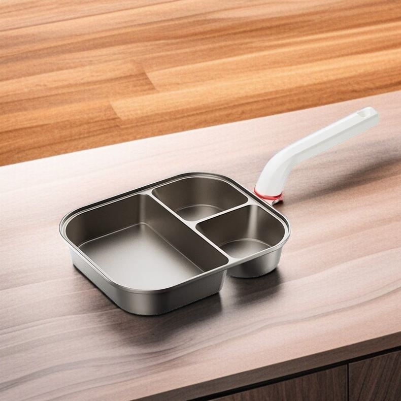 Titanium 3-in-1 Antihaft-Bratpfanne, dick und tief, für Eier und Hamburger