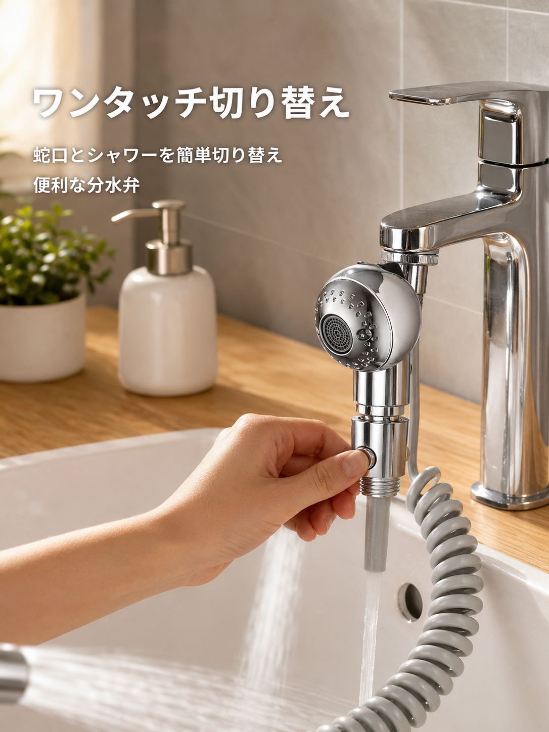 家族全員が使える多機能シャワーヘッド