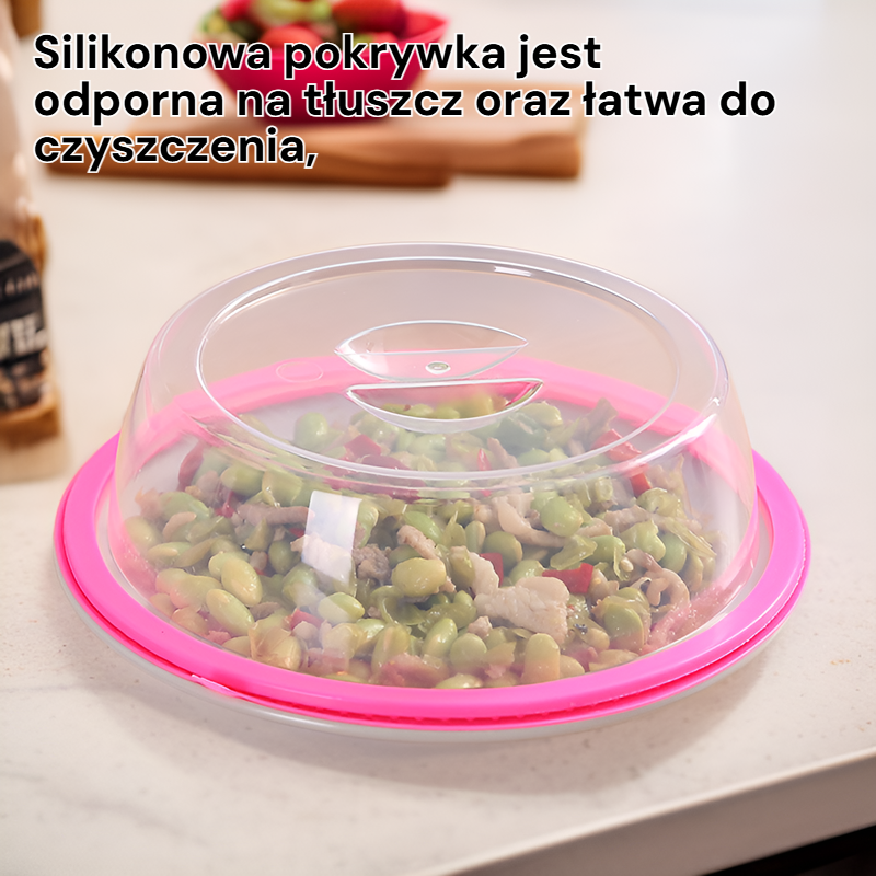 Silikonowa pokrywka do misek na żywność, do mikrofalówki, odporna na olej
