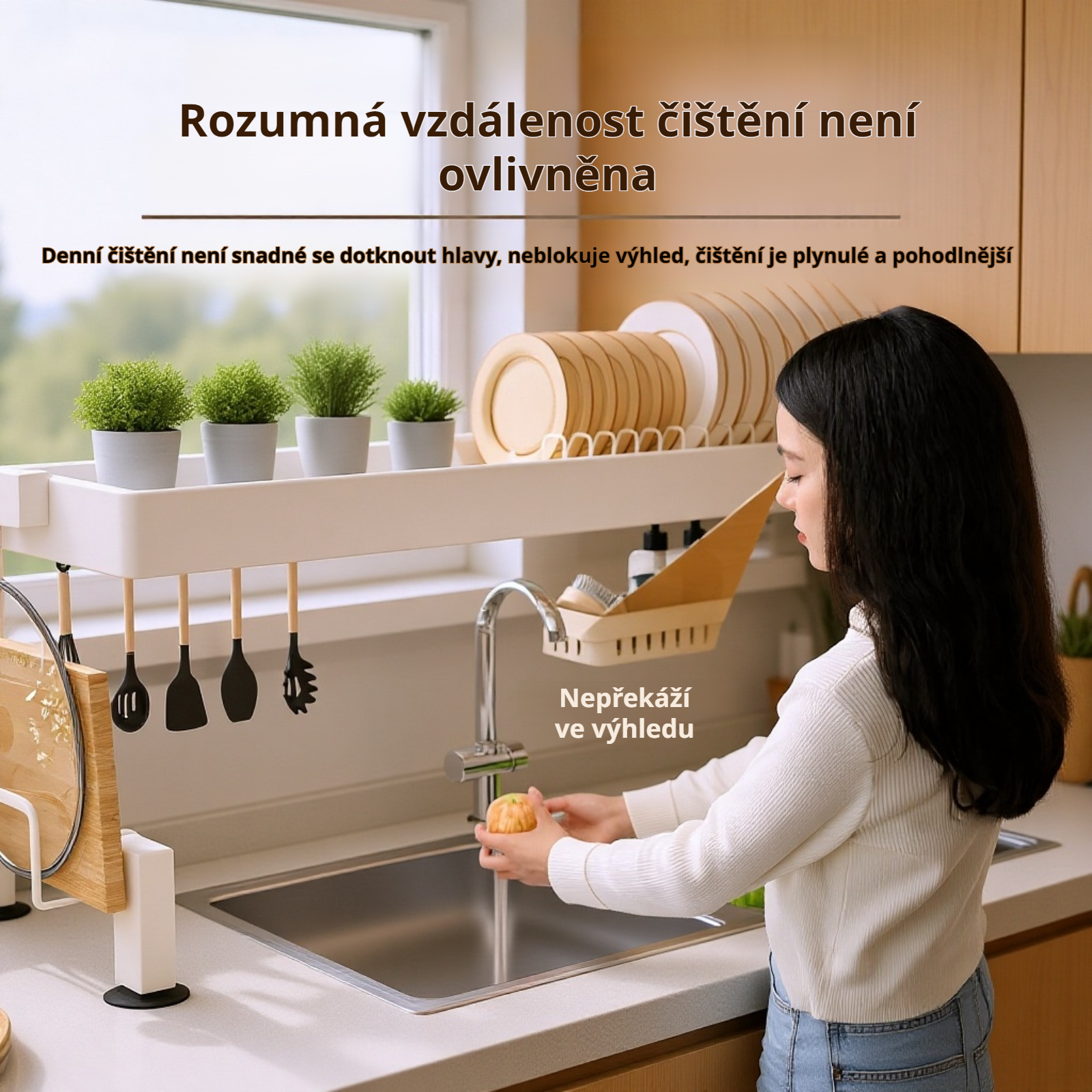 Multifunkční sušák na kuchyňské nádobí