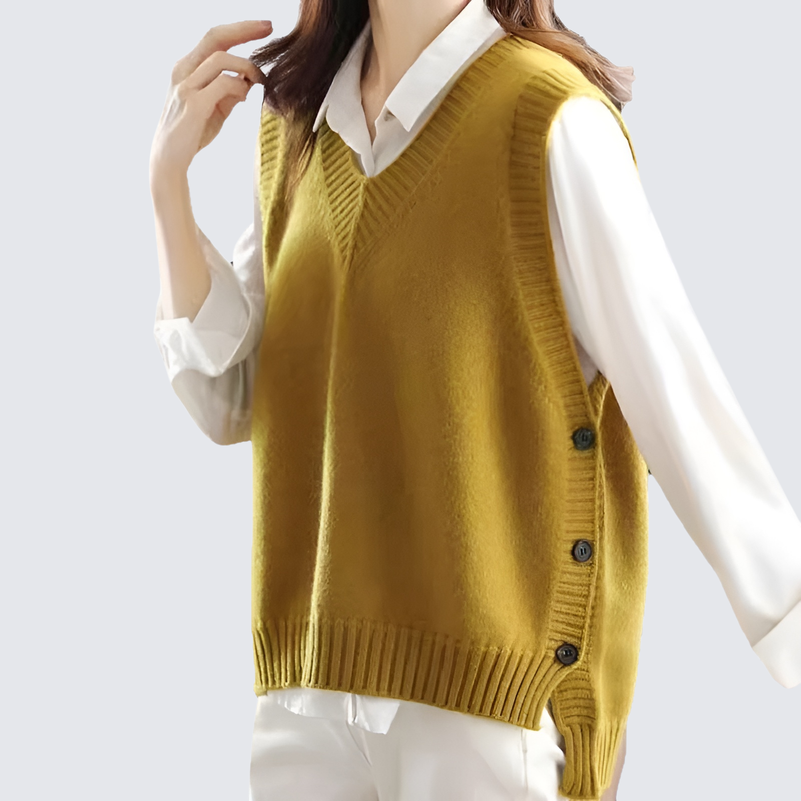 無袖針織上衣馬甲