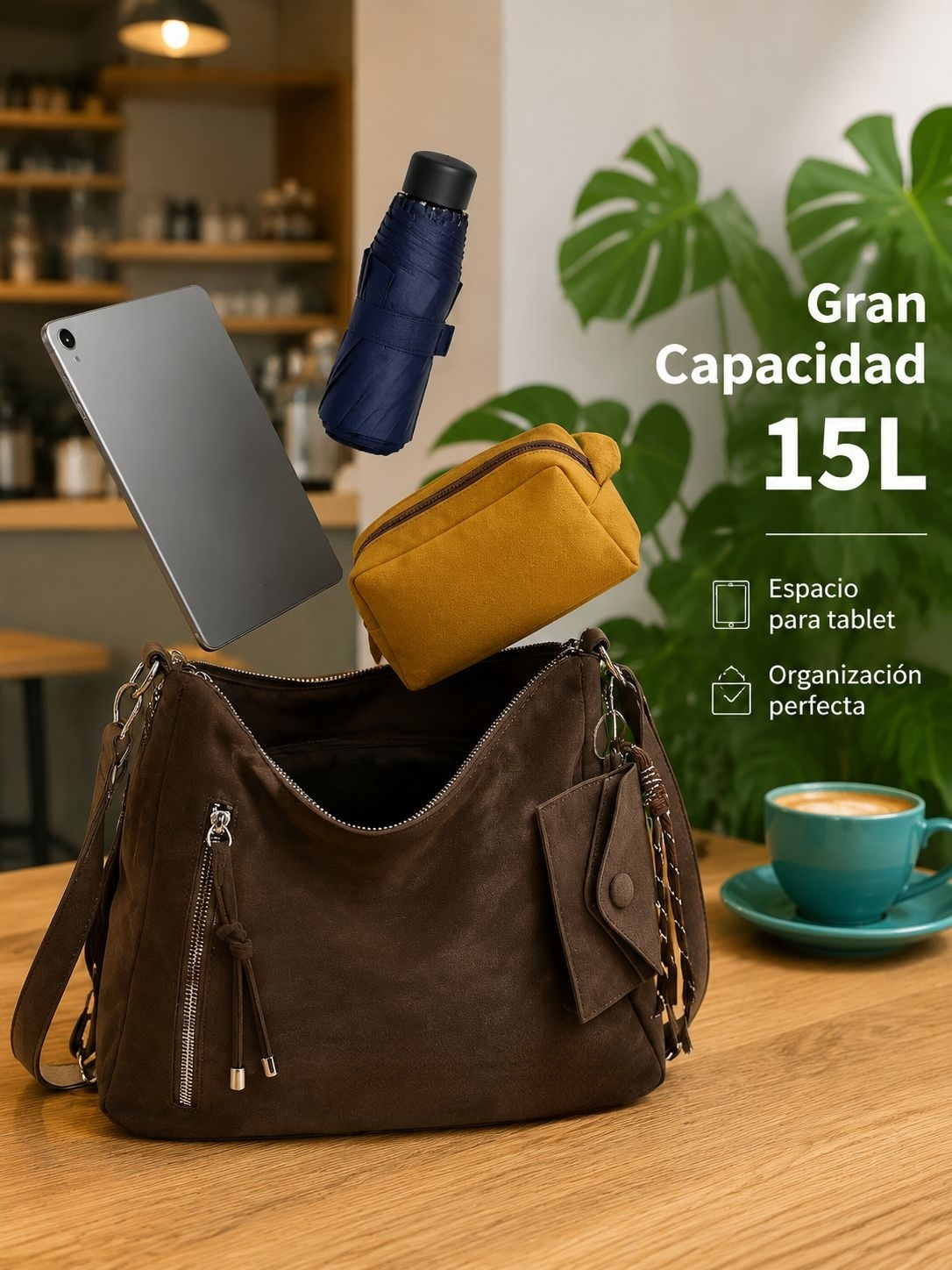 Retro-chic, stylish, versatile, large-capacity backpack/shoulder/crossbody bag