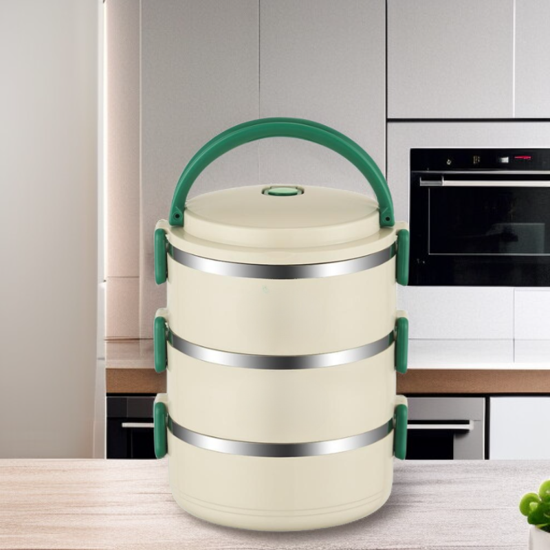 Caja de almuerzo portátil para estudiantes, resistente al calor