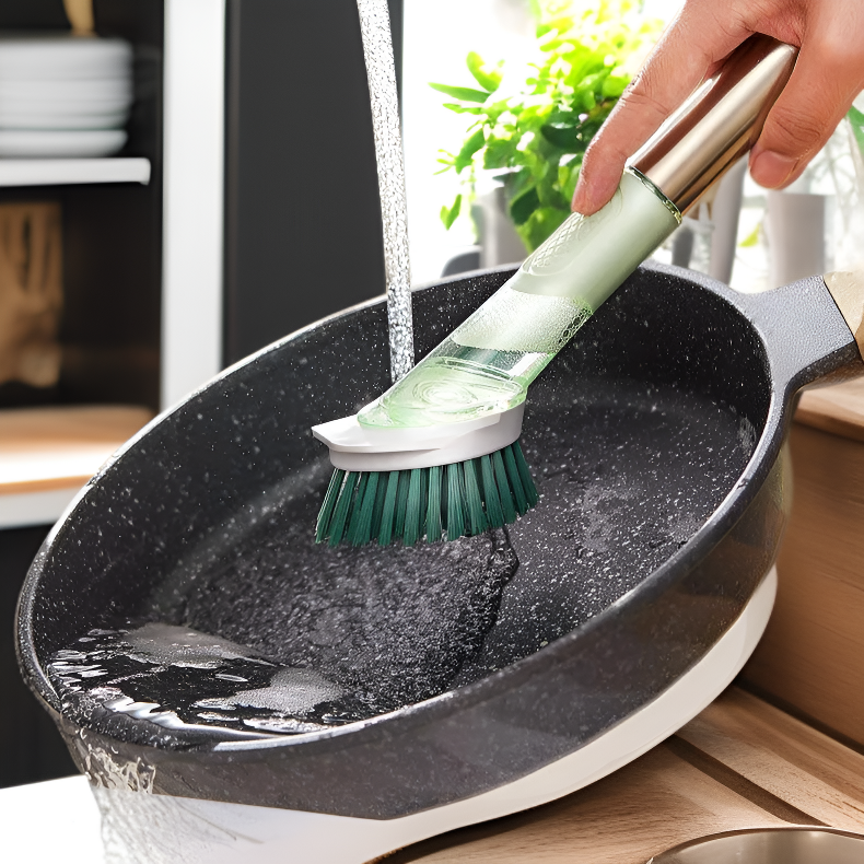 Long Handle Sponge Cleaning Brush Multi-Use Pot and Dish Magic Tool