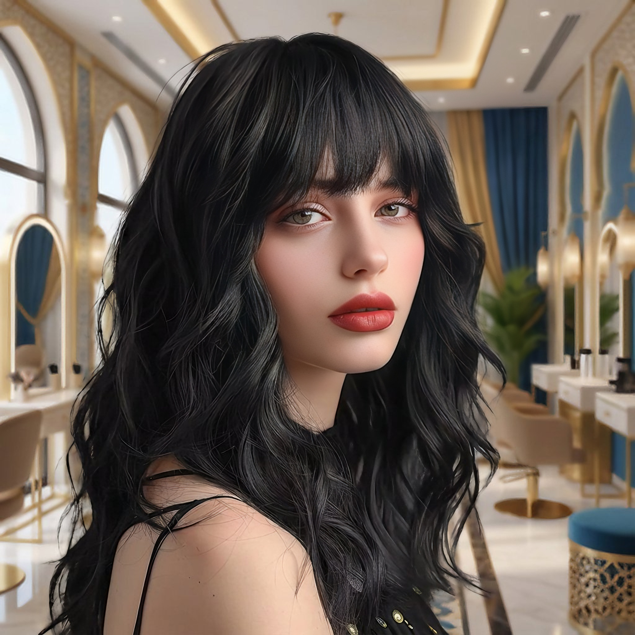 شريحة الشعر المستعار الخفيفة والطبيعية (تزيد كثافة الشعر وتغطي الشيب)