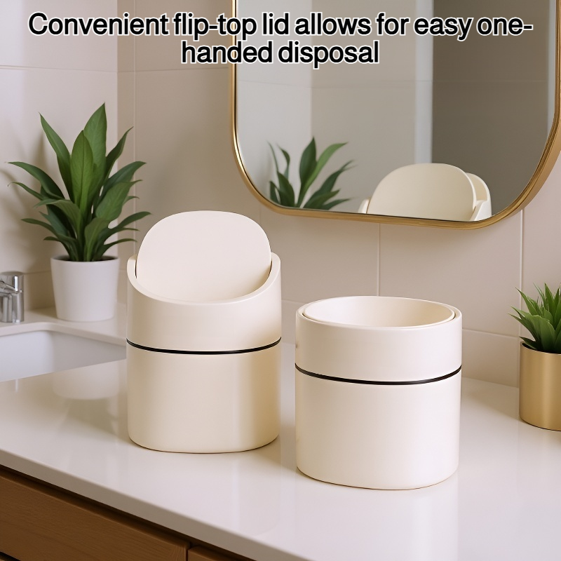 Flip-top trash can