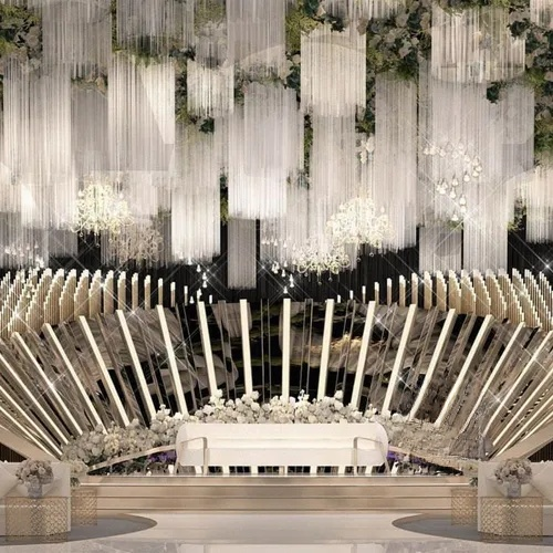 실버 실 커튼 문발 