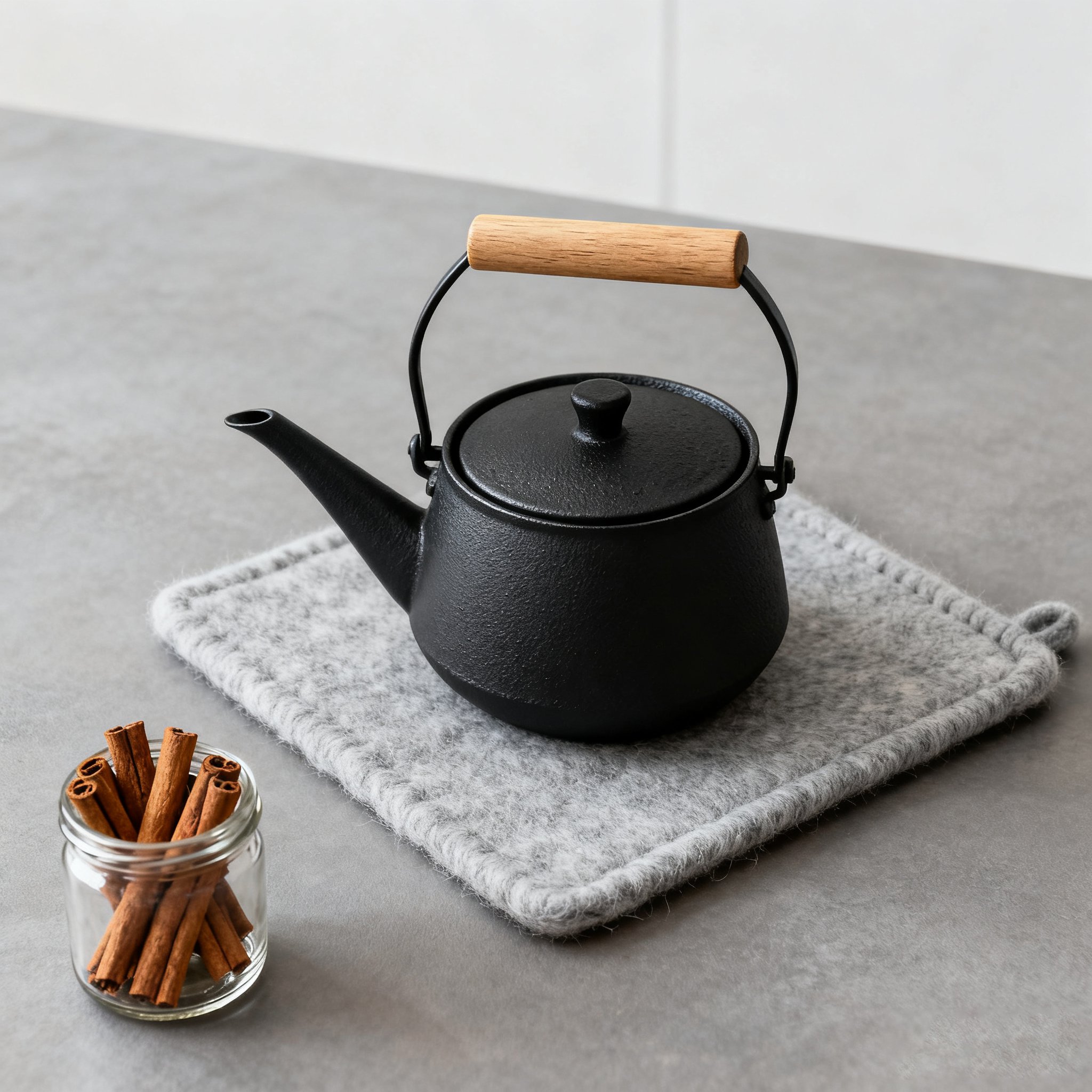 심플한 찻주전자 정면 이미지