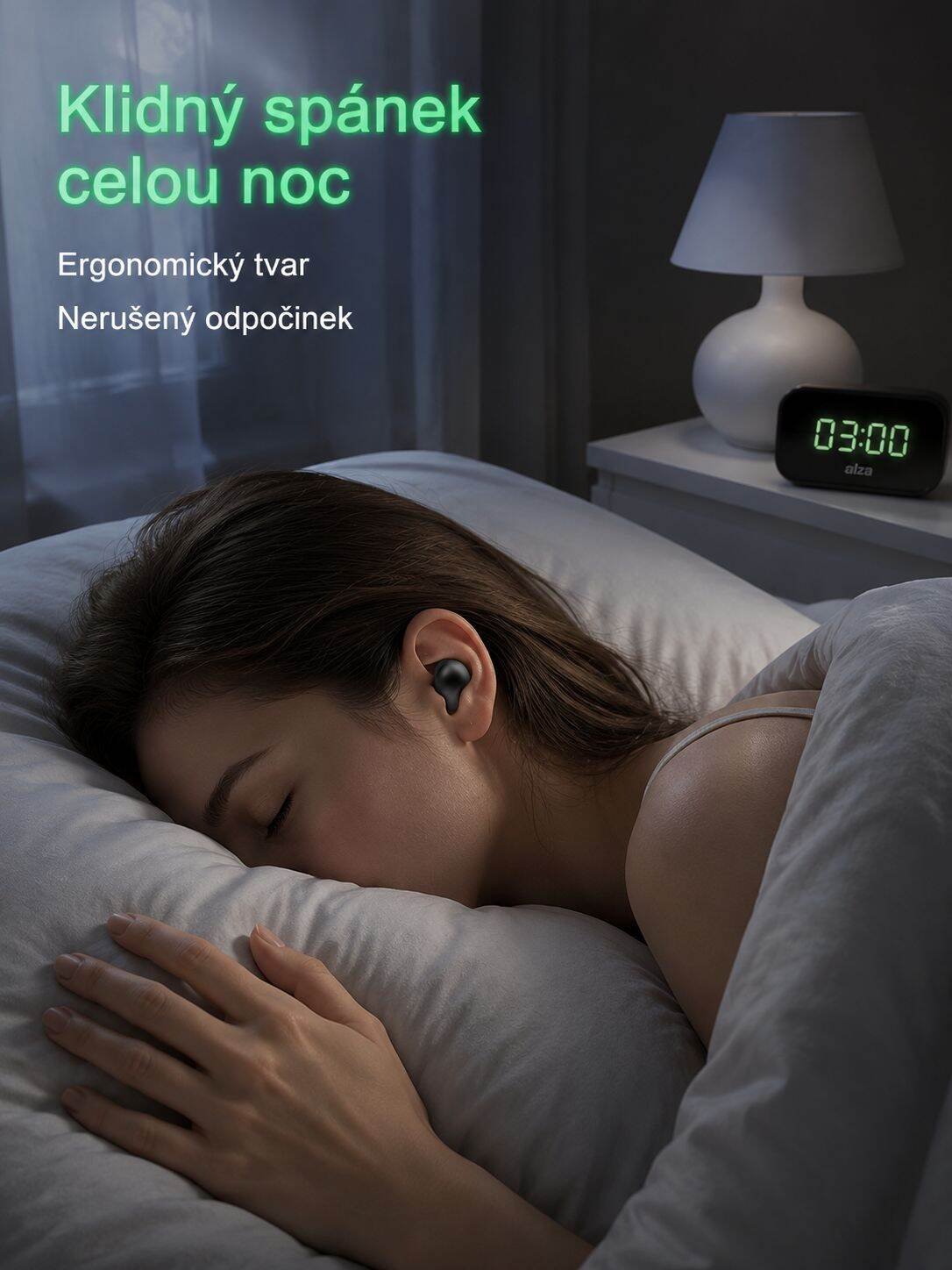 Malá Bluetooth sluchátka vložená v uchu