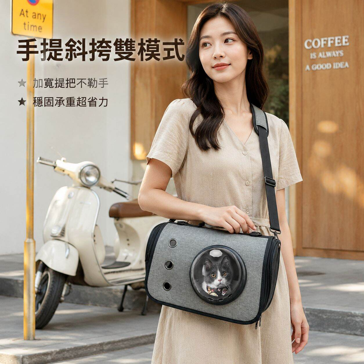 硬面貓咪背包