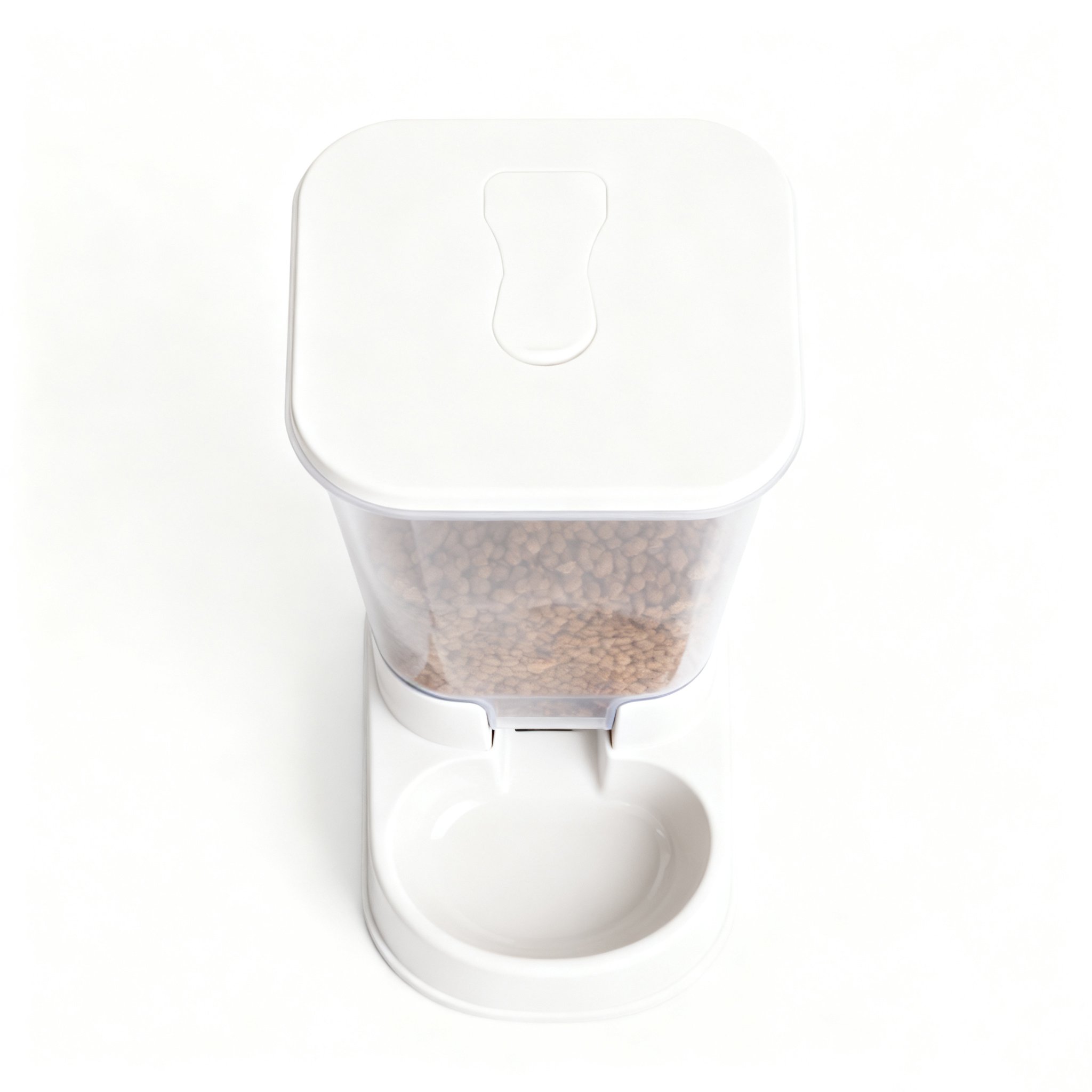 Automatické krmítko pro domácí mazlíčky na kuchyňské lince