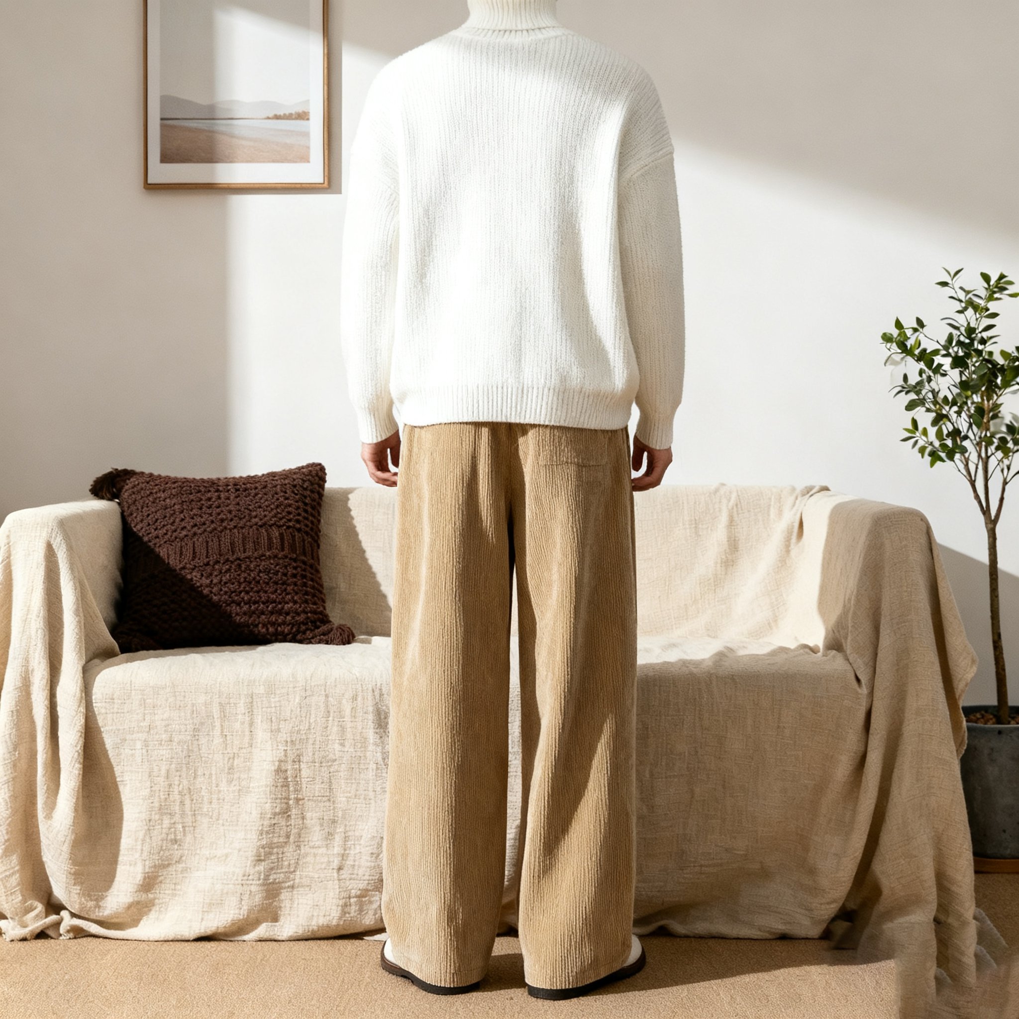 リラックスフィット男性用ズボン全体画像