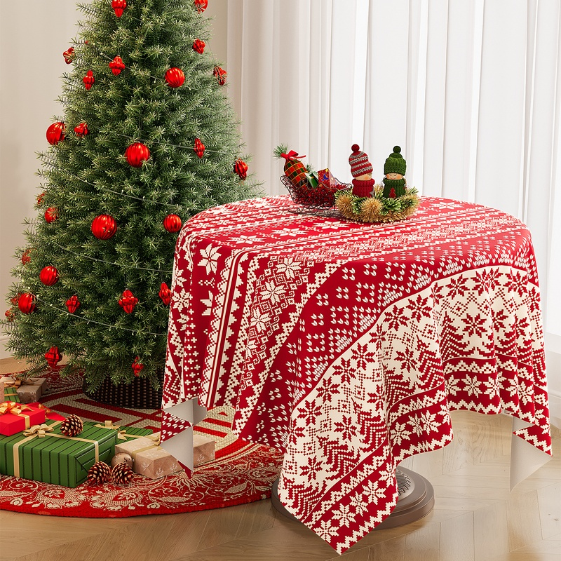 Christmas Decoration Waterproof Table Cover