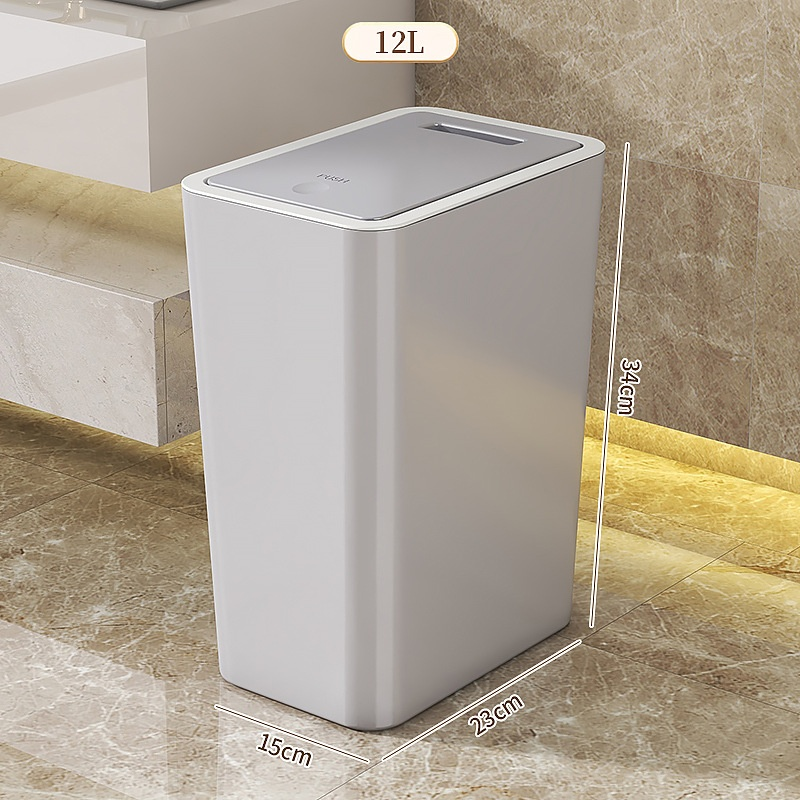 Poubelle à couvercle push pour dortoir et toilettes