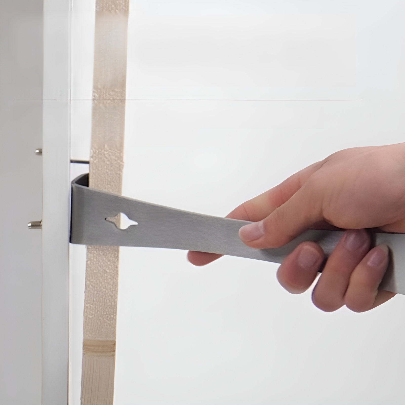 Multifunktionaler Edelstahl Brecheisen-Schaber für Holztürmontage