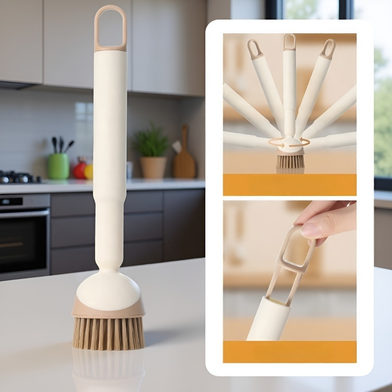 긴 손잡이 냄비 솔