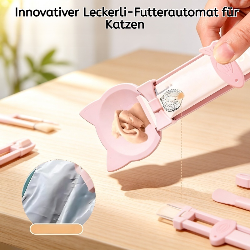 Leckerli-Futterautomat für Katzen, Fleischpüree-Löffel, geniales Werkzeug