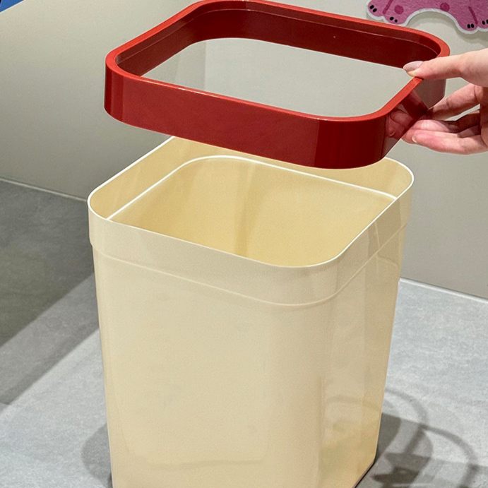 Mülleimer im Creme-Stil für Studentenwohnheime, leicht zu leeren und zu reinigen