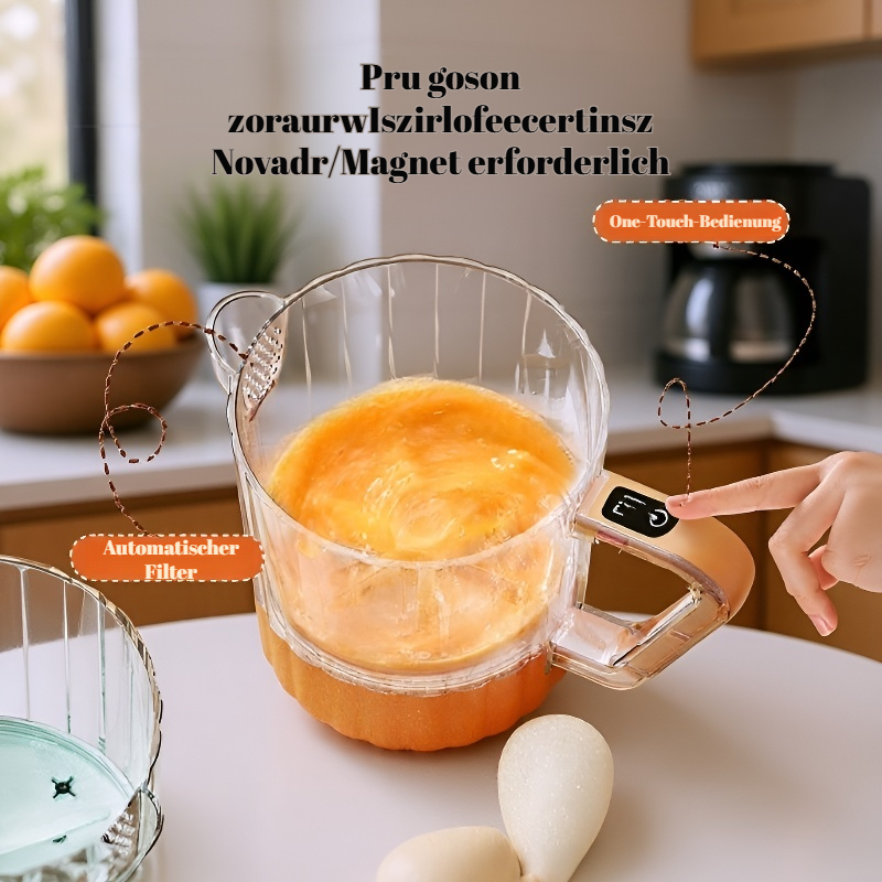 Automatischer Schneebesen mit Pressmechanismus, Rührbecher, lebensmittelecht