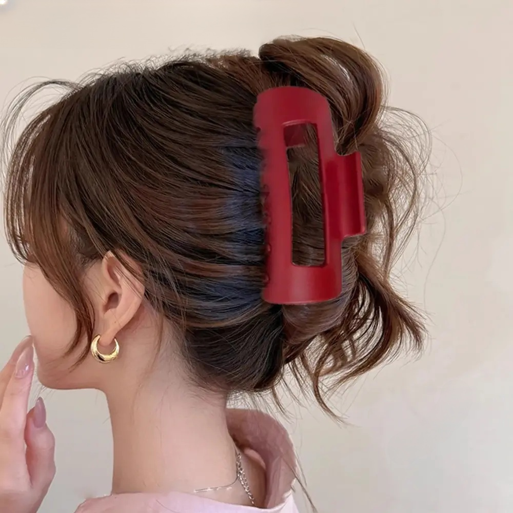 硅胶鲨鱼夹柔软防撞保护后脑夹头发耐用夹子