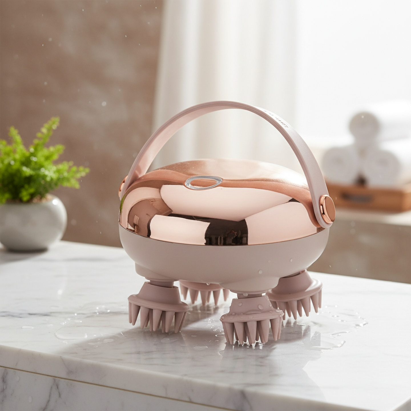 Massageur de tête sans fil intelligent, chauffage par lumière rouge, mini masseur électrique