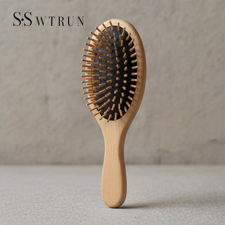 天然木カラーのマッサージエアバッグコーム全体画像