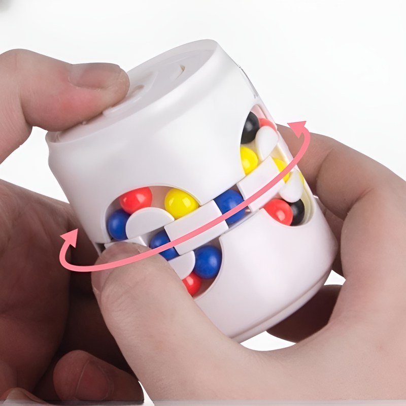 指先おもちゃ缶ボールコマ