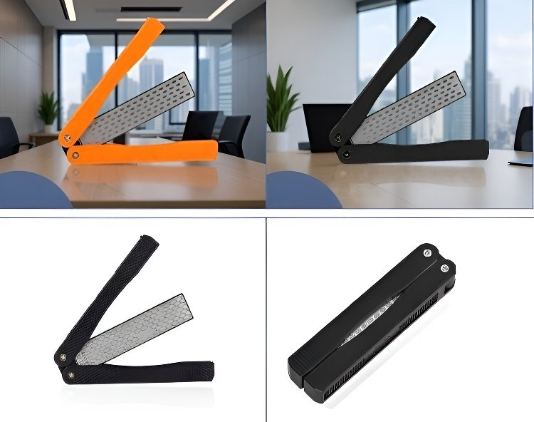 Compact diamond sharpener for home use