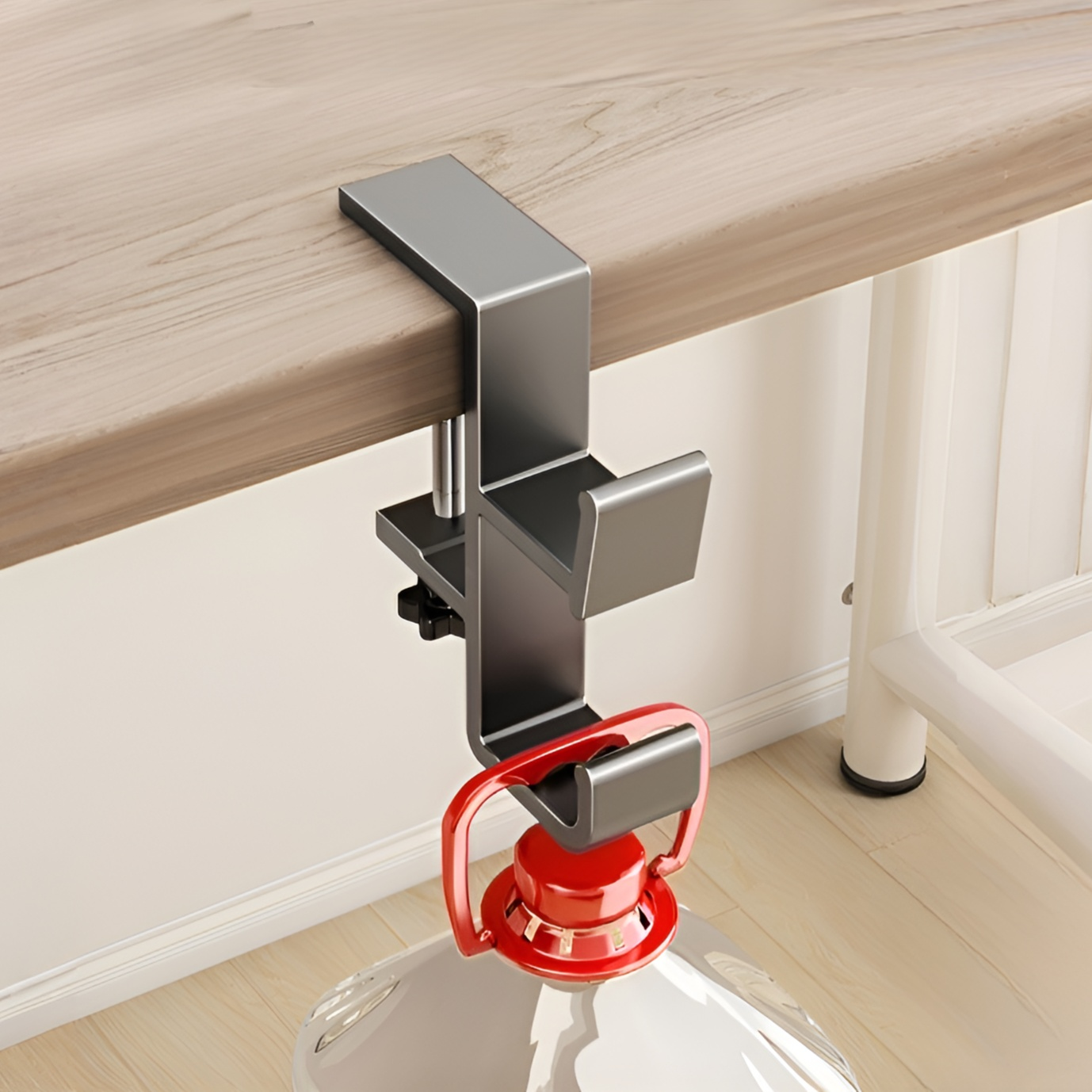 No-Drill Strong Load-Bearing Desk Side Hanging Bag Holder for Dormitory and Office