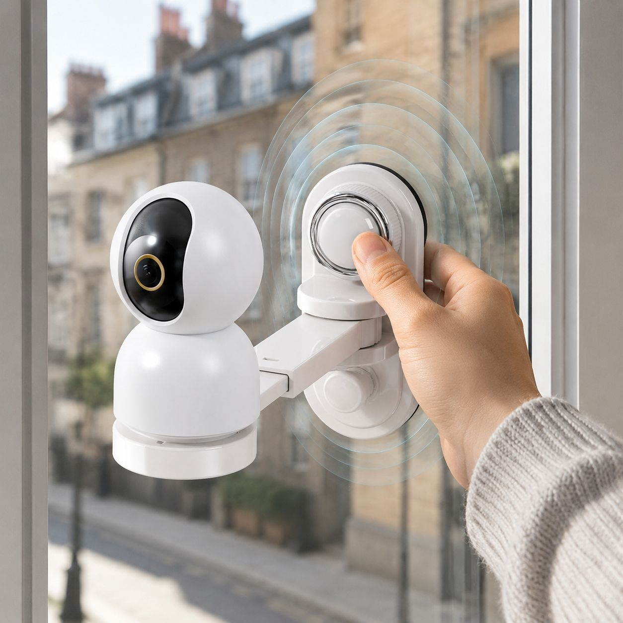 Home Indoor Surveillance Telescopic Rotating Camera Bracket