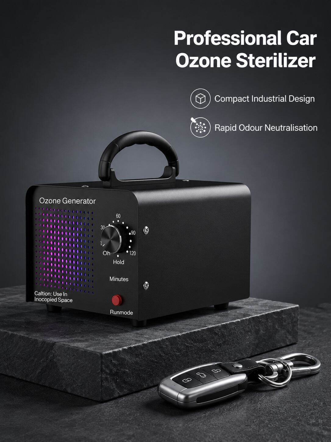 Ozone sterilizer for car interiors