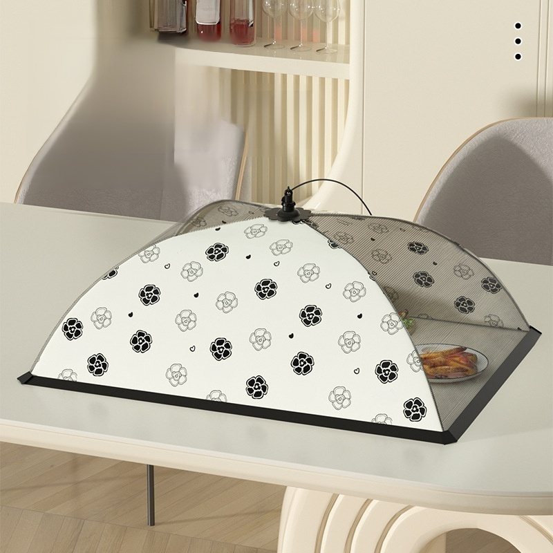 ฝาครอบอาหารแบบพับได้ ระบายอากาศได้ดี ป้องกันฝุ่น