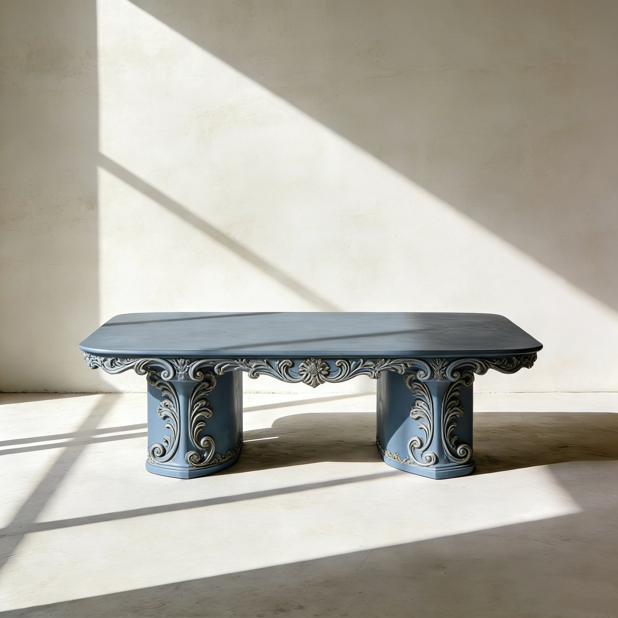 Table de salon à motifs français élégante dans un salon moderne