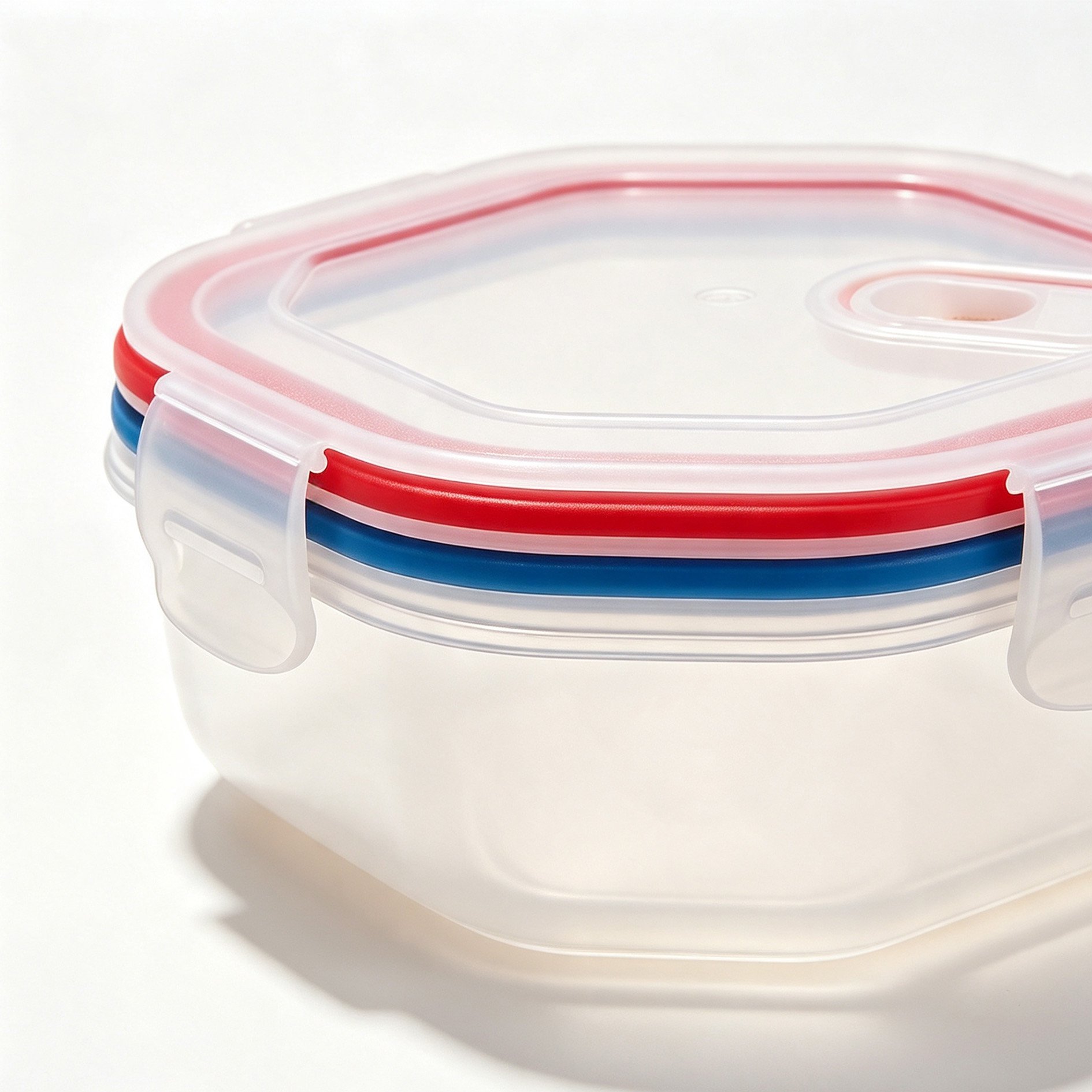 Three-color sealing ring food storage container