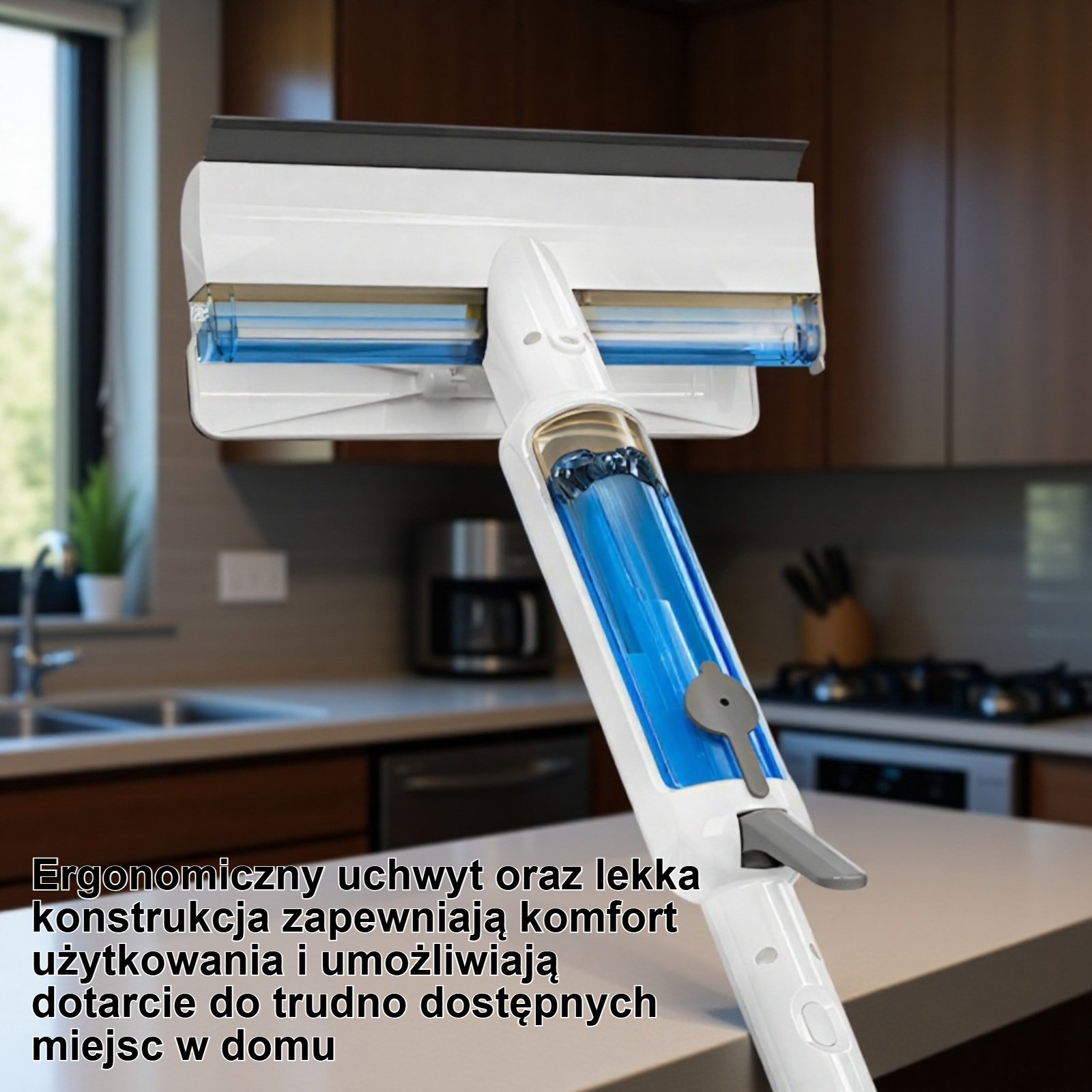 Narzędzie do czyszczenia szkła w domu z rozpylaczem wody i ściągaczką