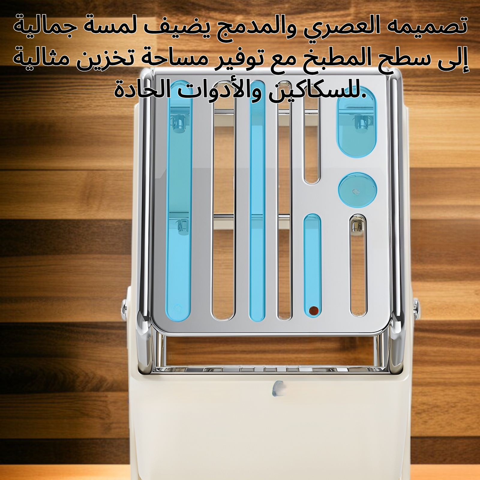 حامل سكاكين قابل للدوران على سطح المطبخ